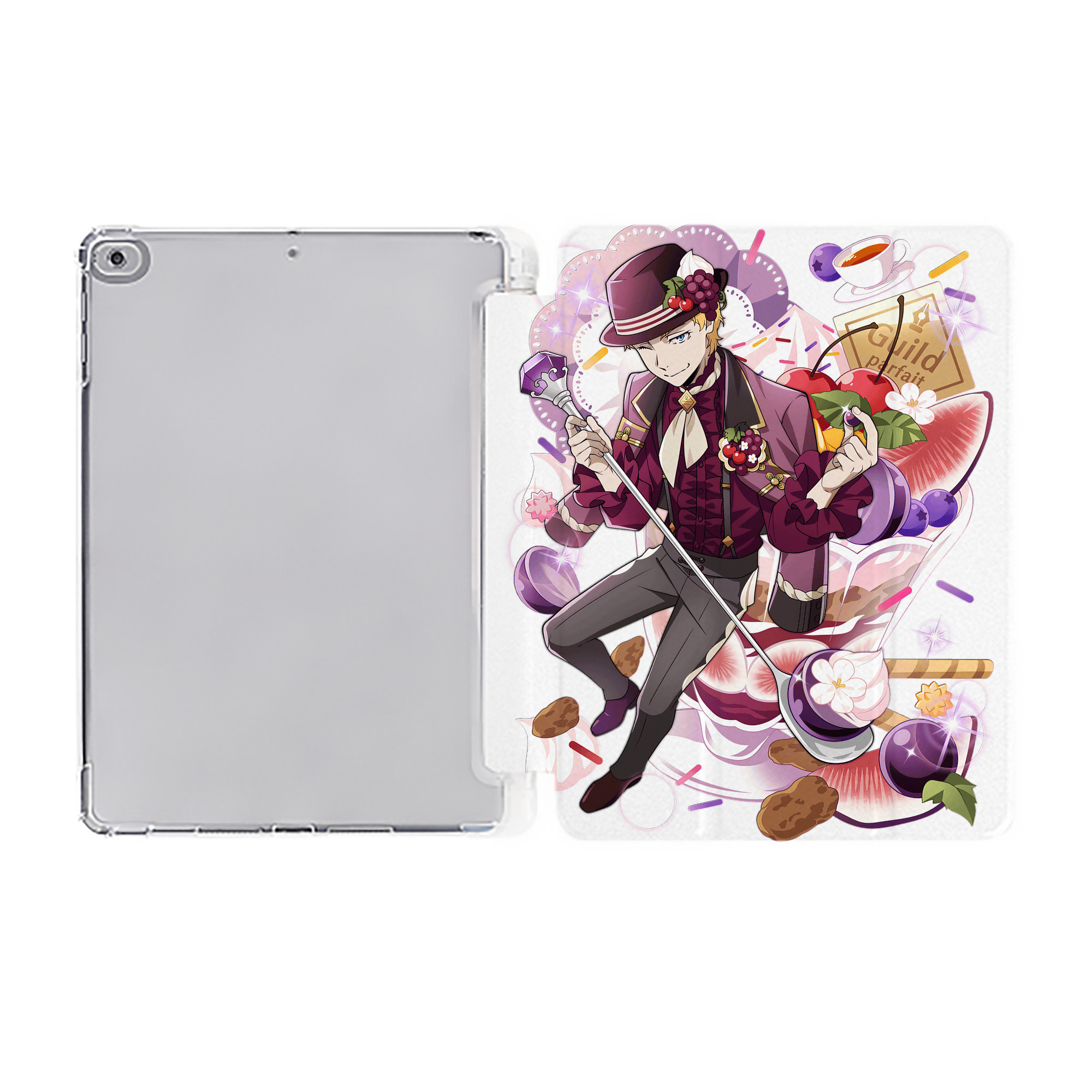 （画像用） 文豪ストレイドッグス Bungo Stray Dogs IPad ケース ペン収納付き 三つ折りスタンド PUレザー×シリコン 対応機種9.5/10.5/10.9インチ